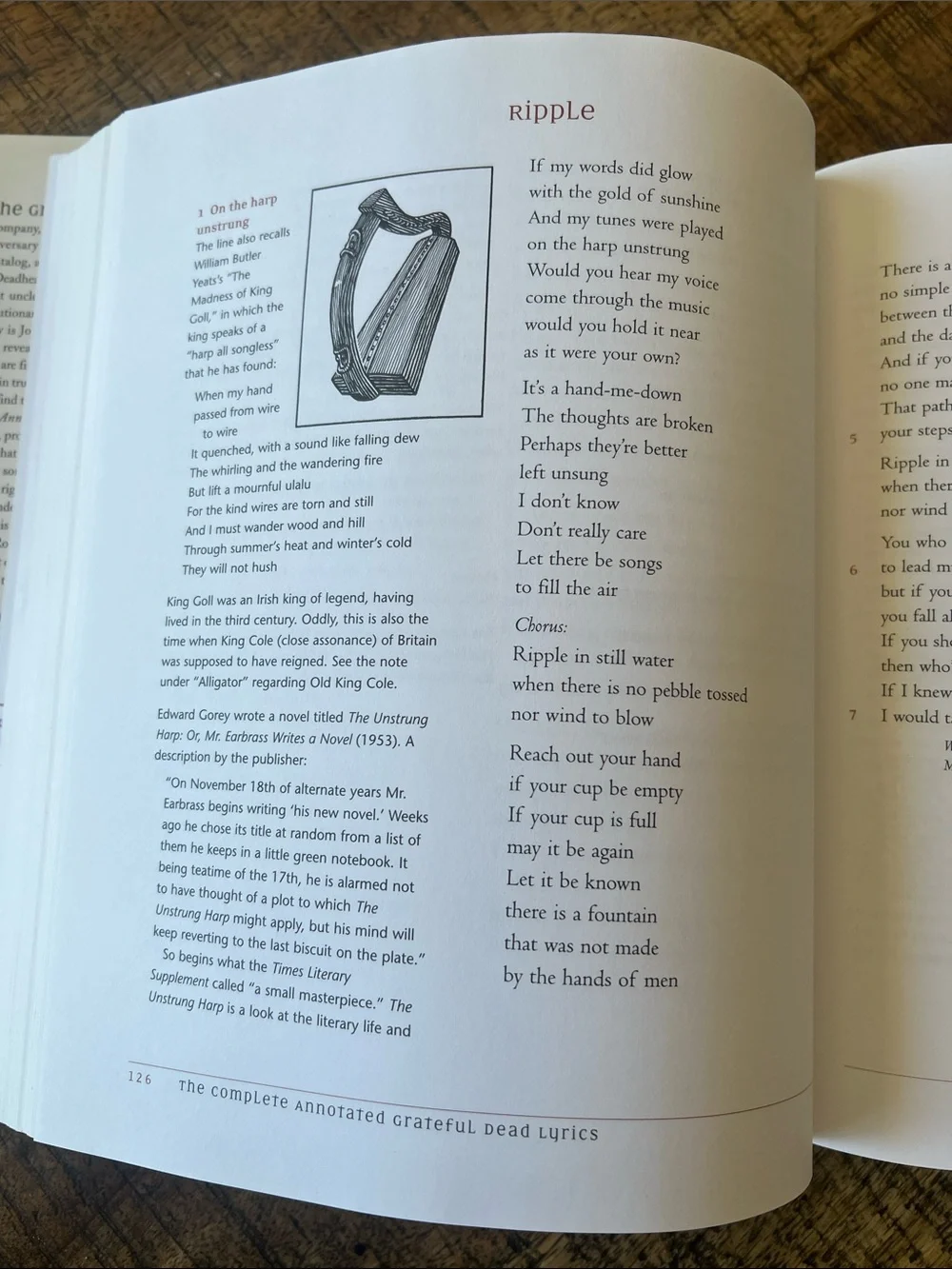 free press Grateful Dead Lyrics Book with Blue, Red, White Artwork - Picture 7 of 11